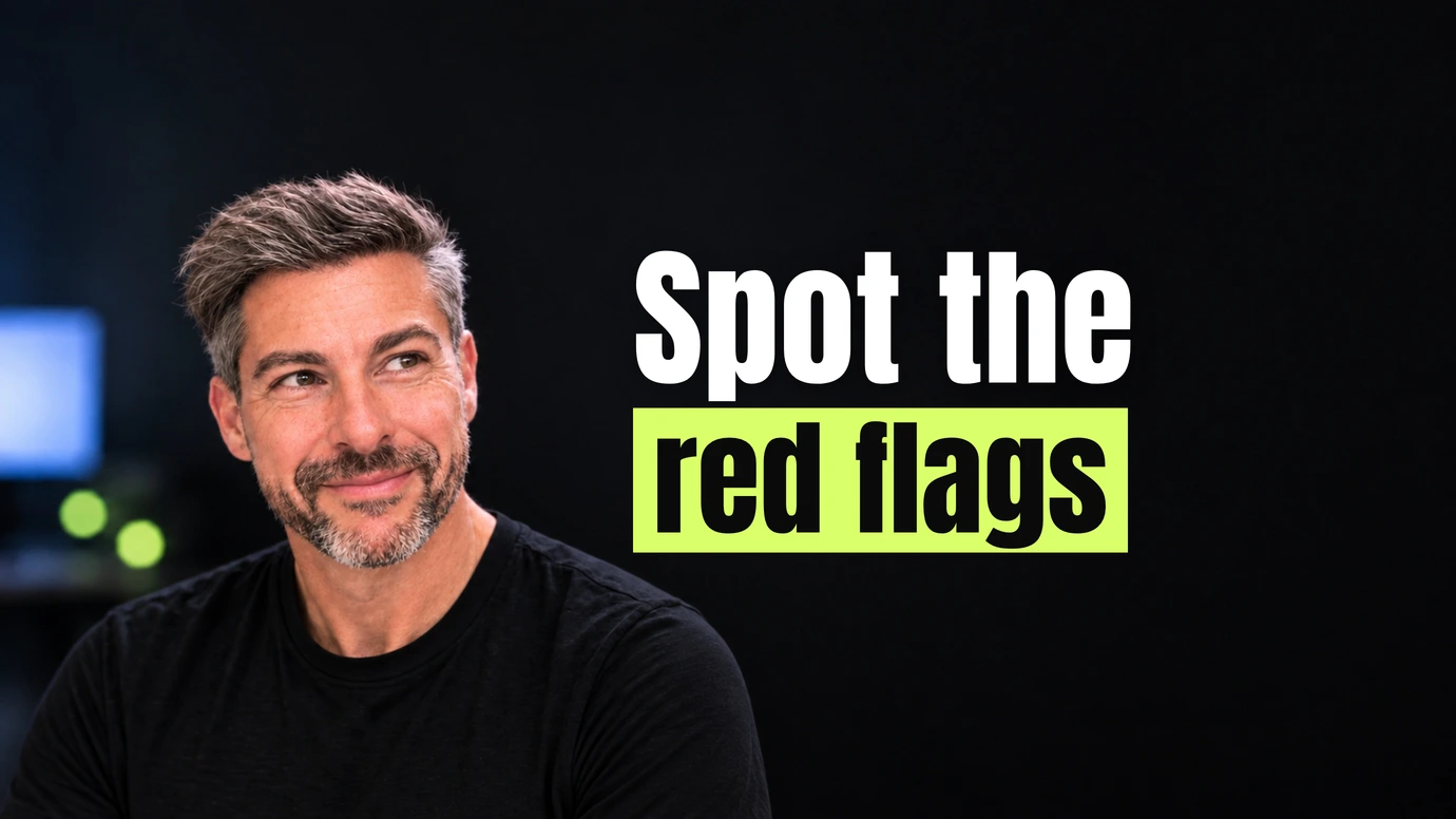 James Ansell, founder of Code23, glancing at the headline Spot the red flags