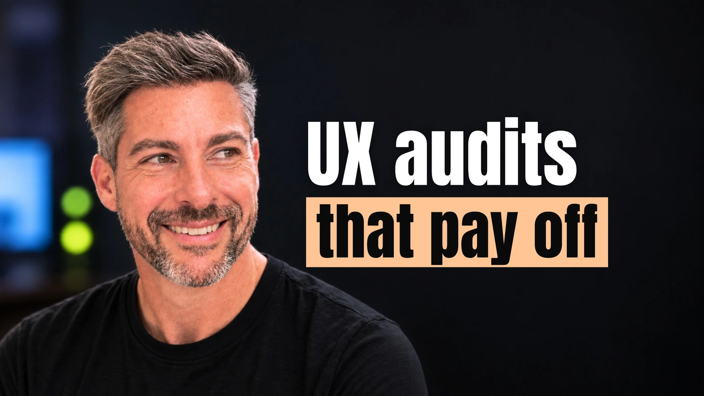 James Ansell, founder of Code23, with a warm smile beside the headline UX audits that pay off