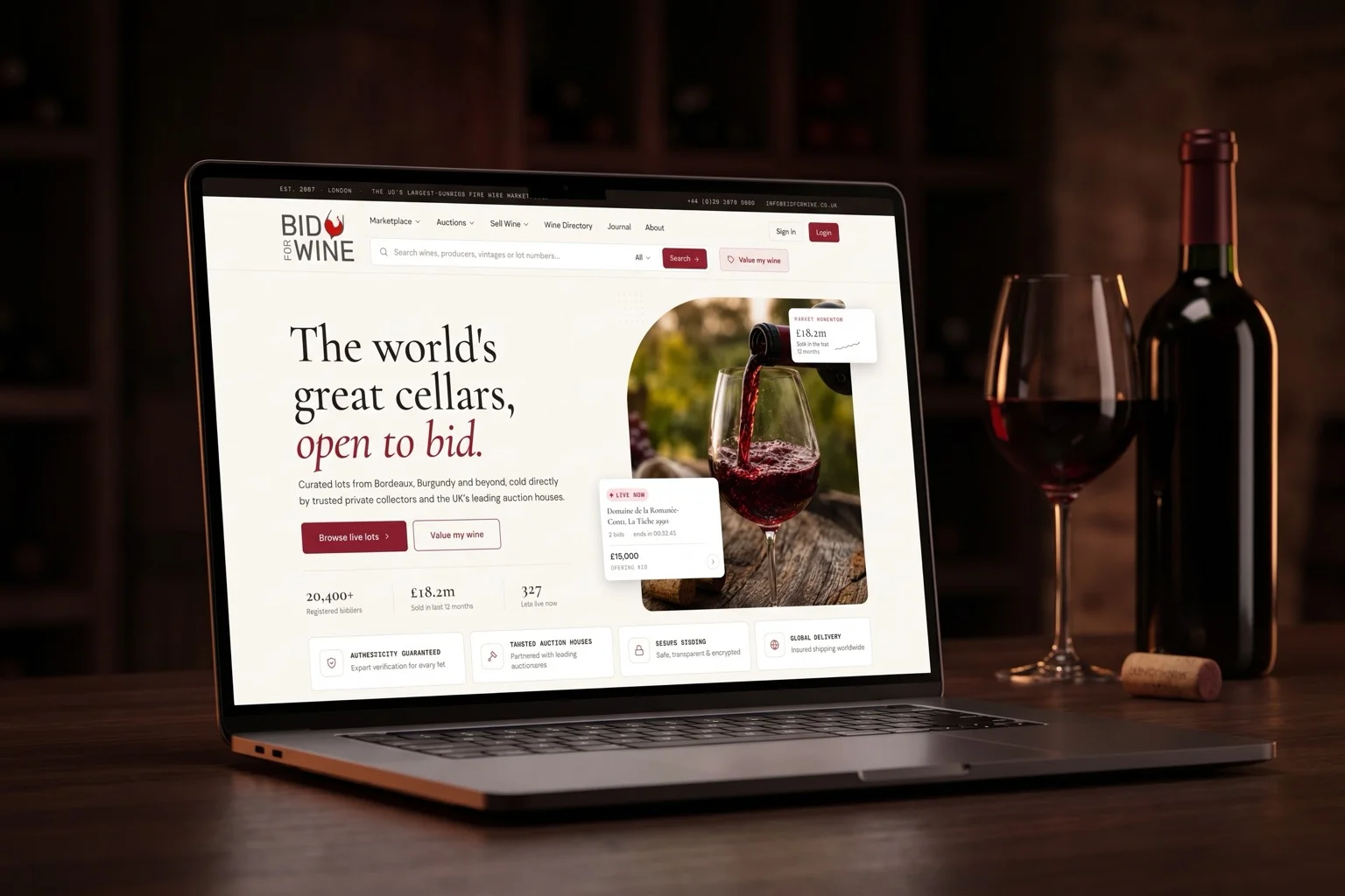 Bid for Wine project artwork