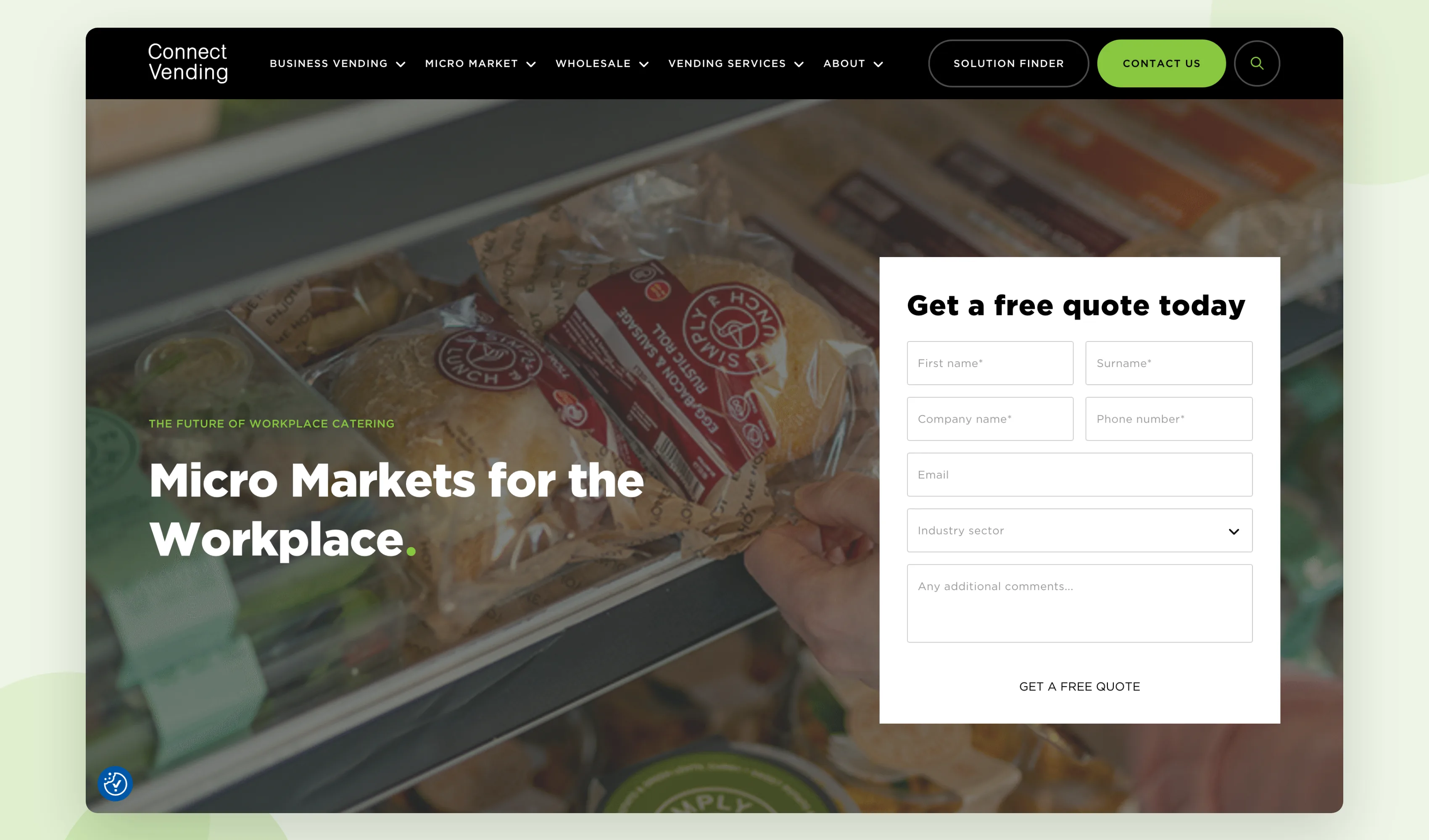 Connect Vending micro markets showcase