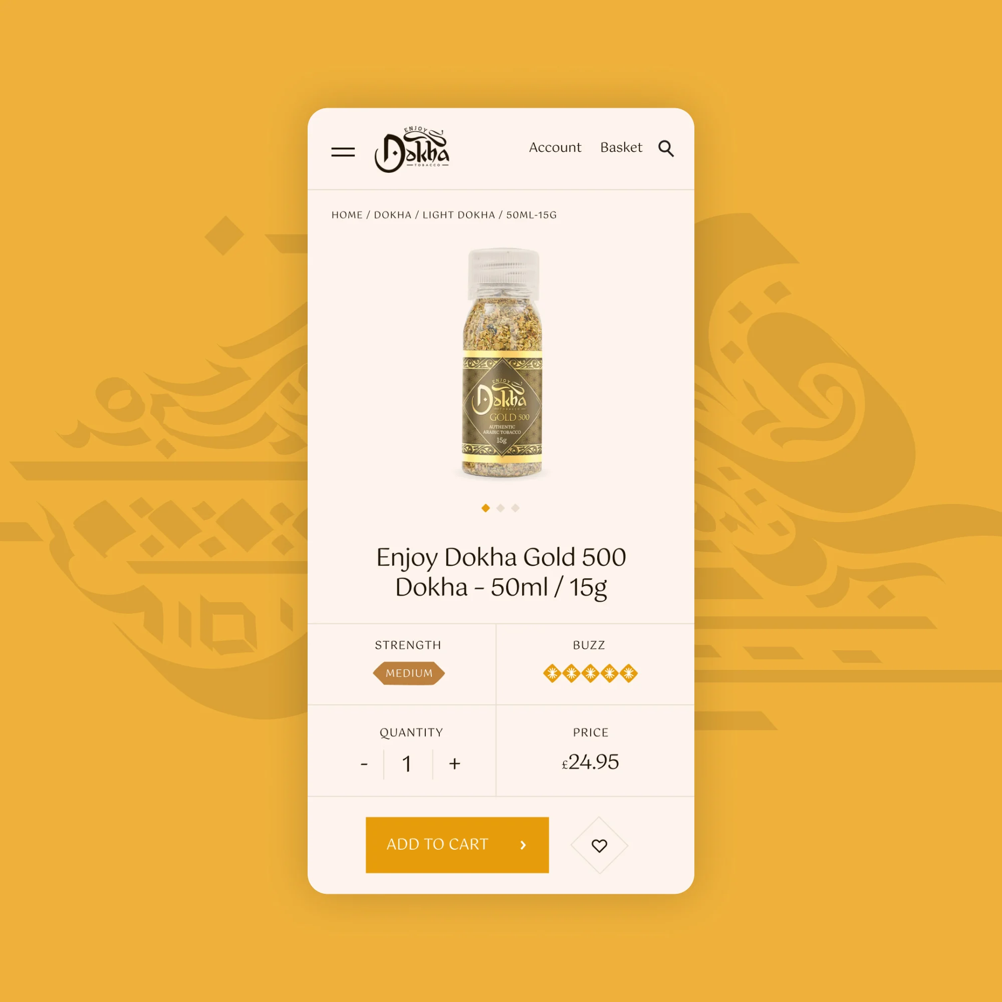 Enjoy Dokha website shown in an art-directed device setting