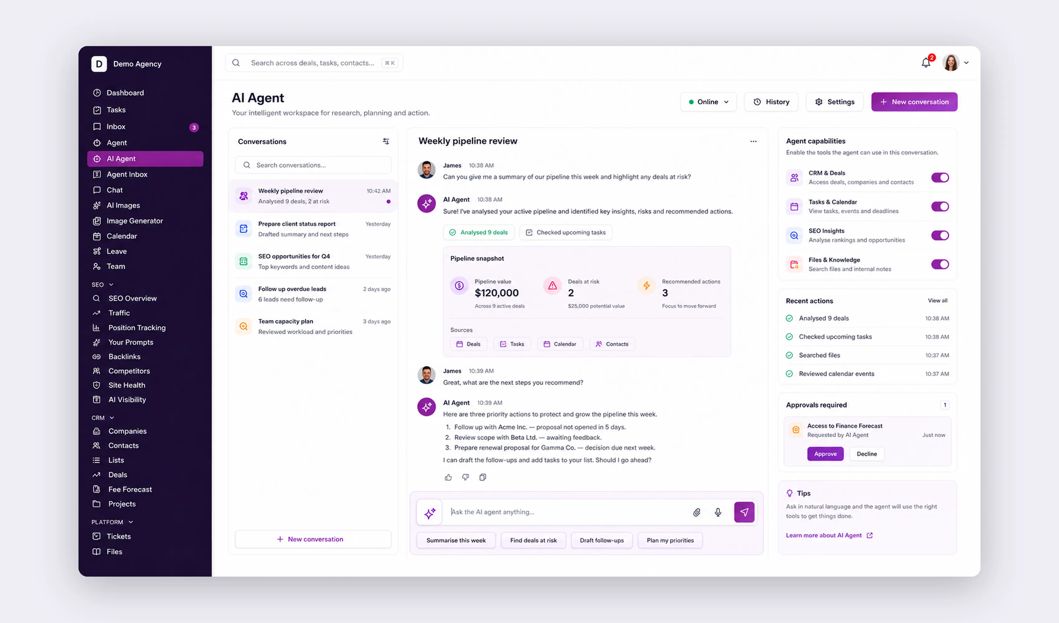 ESHP operations dashboard showcase