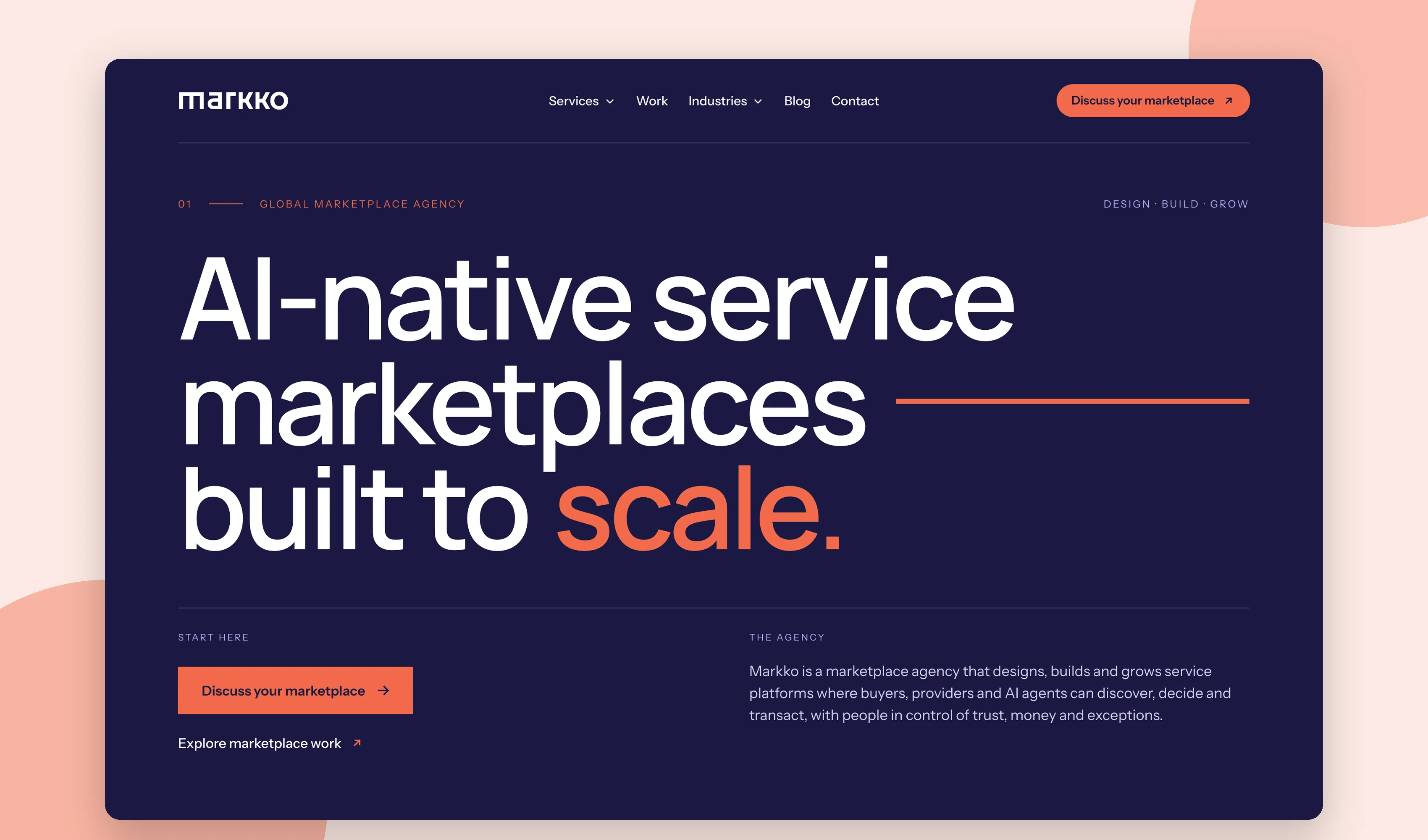 Markko homepage showcase