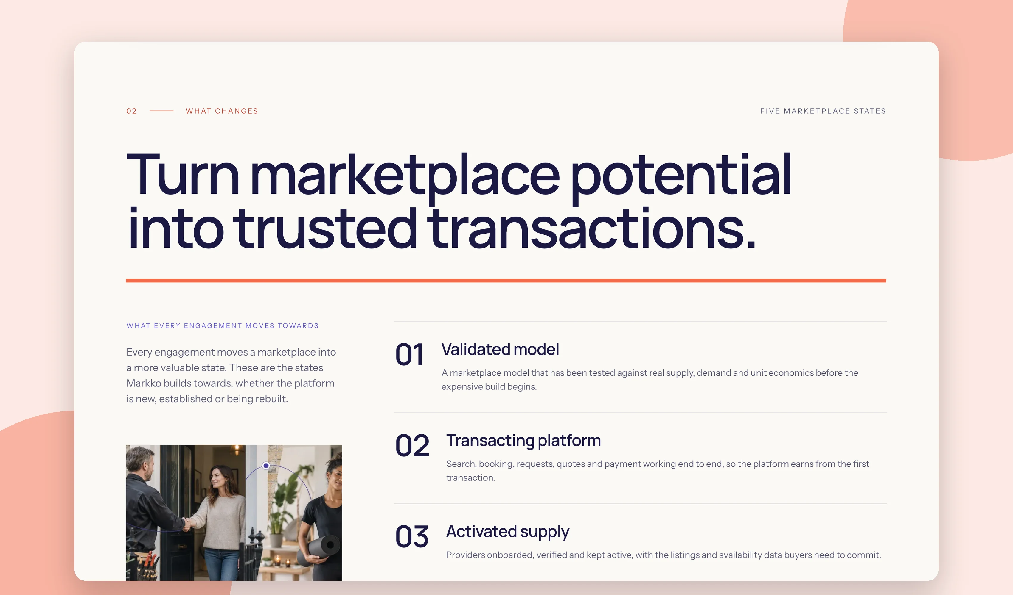 Markko marketplace states showcase