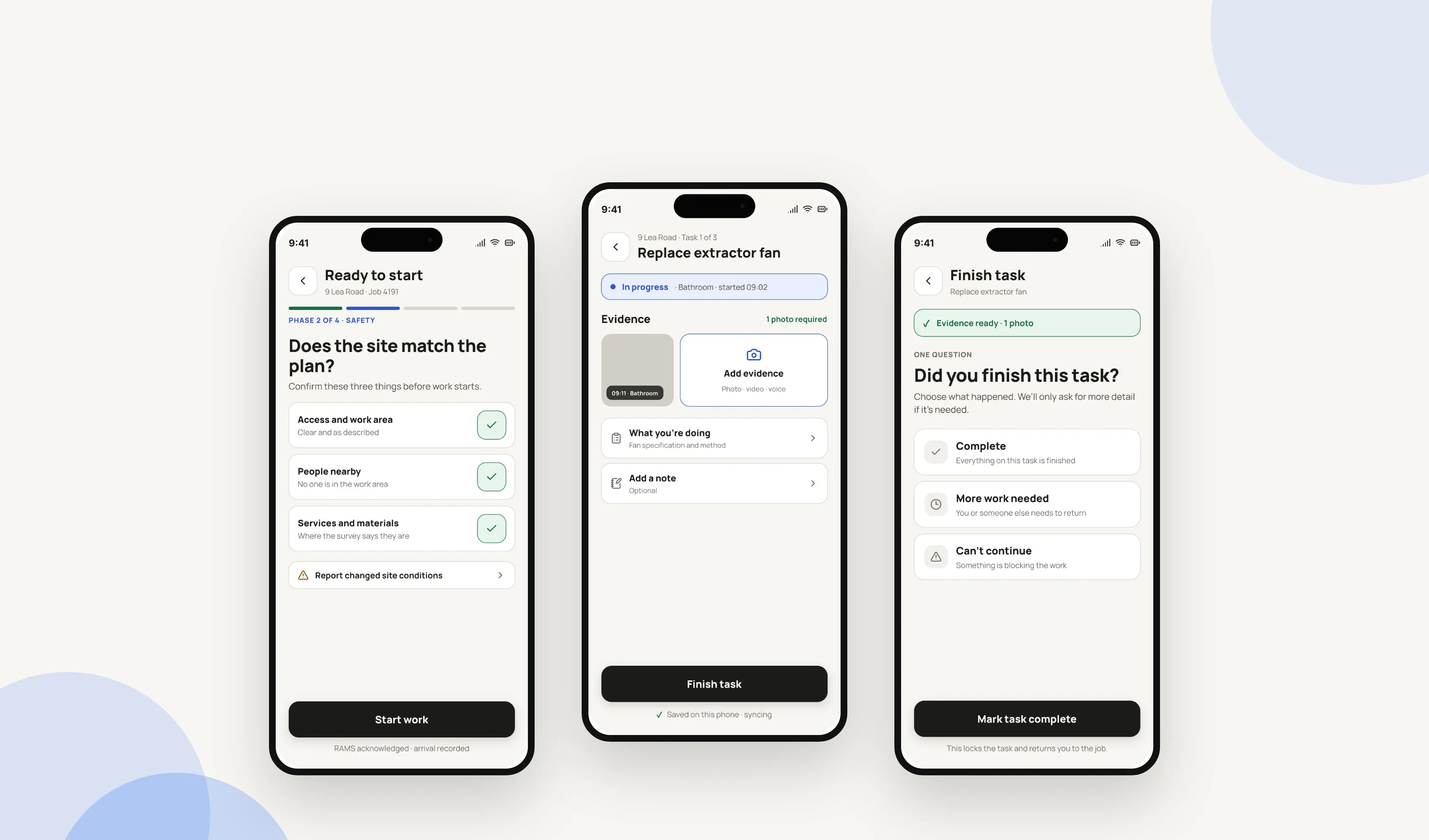 OI Group field app: on site showcase