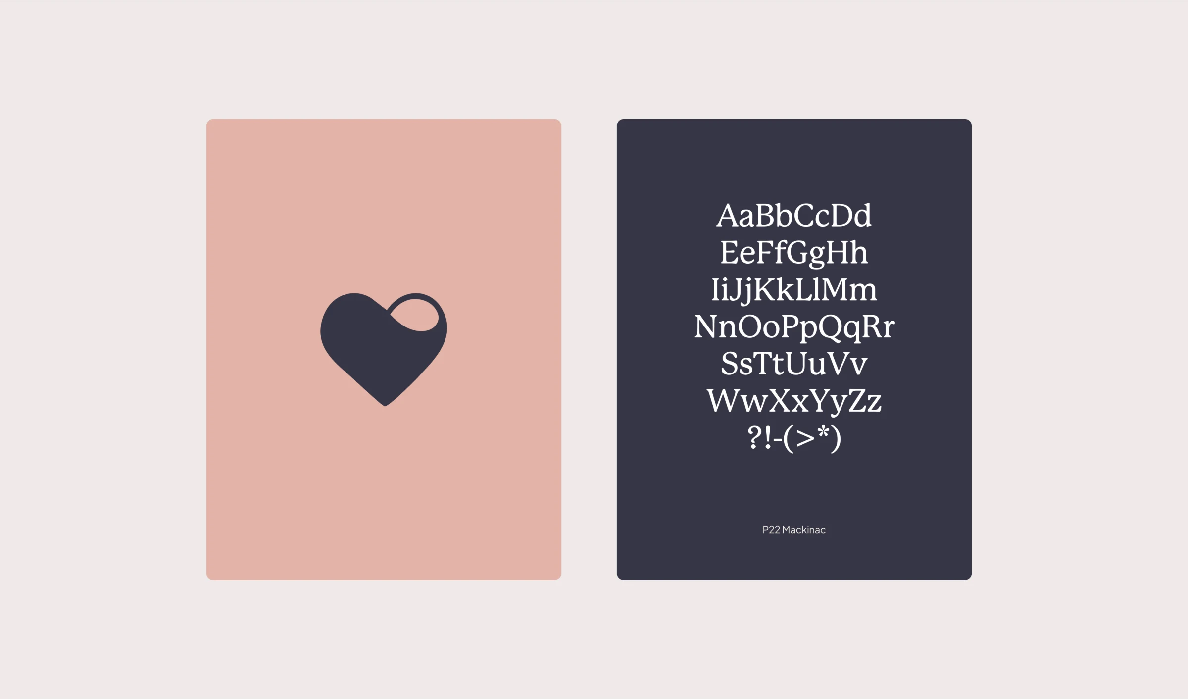 The Live-in Care Company heart mark and P22 Mackinac typeface