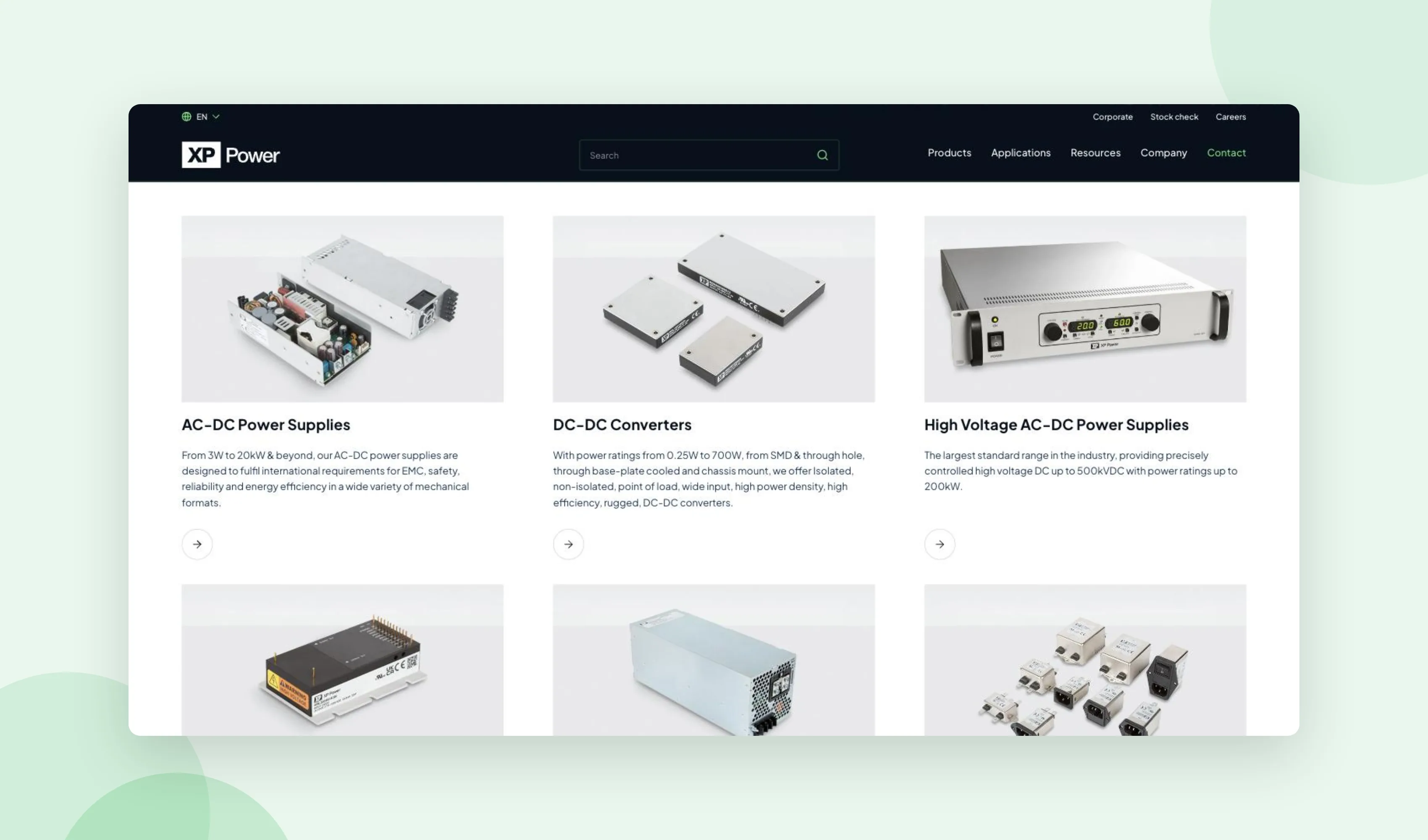 XP Power product range showcase